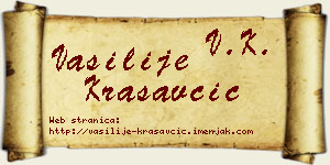 Vasilije Krasavčić vizit kartica